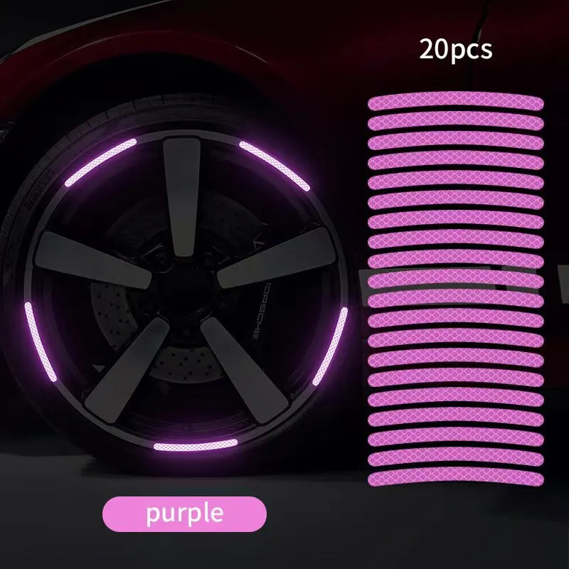 Luminous Wheel Hub Sticker for Night Driving