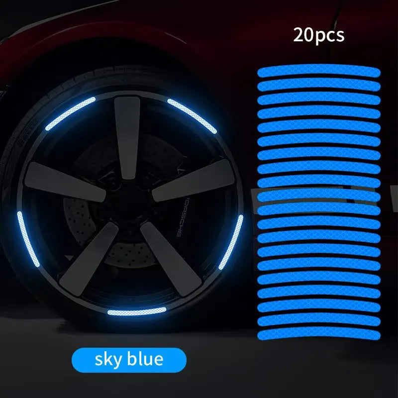 Luminous Wheel Hub Sticker for Night Driving