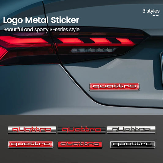 3D Metal Quattro Badge Emblem Audi